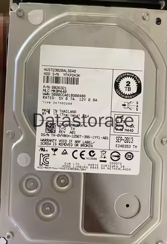 HDD For DELL/Hitachi HUS723020ALS640 2T SAS Server HDD DELL VYRKH