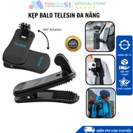 Kẹp dây balo tích hợp nam châmTELESIN gắn GoPro 11 10 9 8 7 6 5 Action cam nhỏ gọn tiện lợi du lịch-
