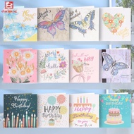 [clarins.sg] 【NEW 2021!!! Upgrade】1/6/8/12Pcs/Set DIY Diamond Painting Greeting Cards Christmas Card Birthday Gift Thanks Embroidery Postcards