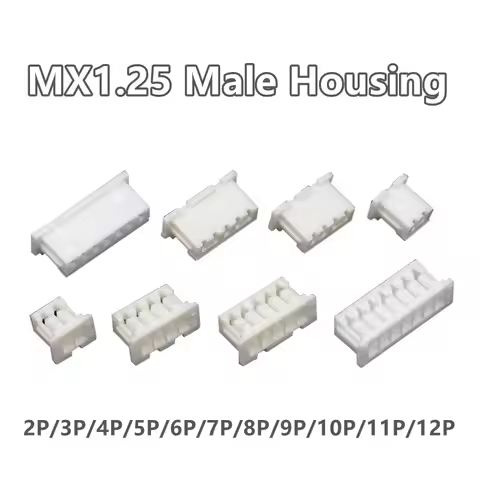 100PCS JST MX1.25 Housing Male Female Connectors 2P 3P 4P 5P 6P 7P 8P 9P 10P 11P 12P 1.25mm Pitch Pl