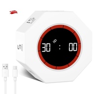 Digital Productivity Timer, Rotating Pomodoro Timer with 1-3-5-15-30-60-90 Min Countdown, for Study 