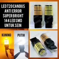 LAMPU LED SEIN SMD 144 LED T20 JEMPOL TANCAP CANBUS SUPERBRIGHT 12VOLT