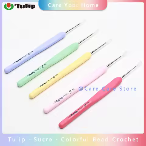 1Piece Crochet Tulip Original Diy Tulip Crochet Hook Embroidery Needles Knitting Beading Hooks Croch