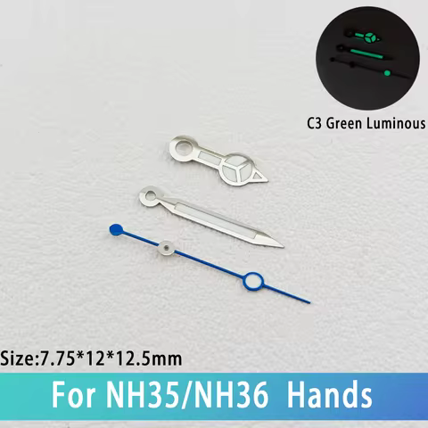 Universal Pointers Are Suitable For NH35/NH36 Miyota8205/8215 C3 Green Luminous Vintage Watch Hand F