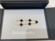 Van Cleef & Arpels 黑瑪瑙五花手鏈 VCA四葉草手鏈