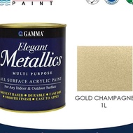 Elegant Metallics - GOLD CHAMPAGNE - Cat Duco Metalik NC Besi &amp; Kayu
