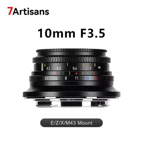 7artisans 10mm F3.5 APS-C Ultra-Wide Angle Manual Fixed Focus Lens for Camera Sony E Fujifilm XF X-T
