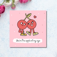 [SG] Cute Your'e the apple of my eye card, Anniversary Greeting Card, Valentines gift for her or him