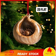 <richstore> Tree Hole Ornaments Lover Christmas Decor 2 Pcs Cute Christmas Tree Ornaments Adorable 2