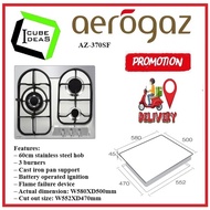 Aerogaz 60CM Stainless Steel Hob with 3 Burner AZ-370SF | Local Singapore Warranty | Express Free Home Delivery