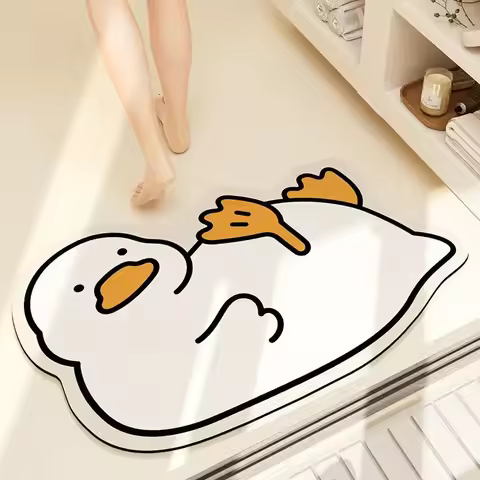 Kodak Duck Non-Slip Mud Pads Cute Diatom Super Absorbent Bathroom Mat Quick-Dry Bath Mat Floor Mat c