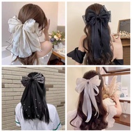 Fashion Fairy Chiffon Bow Hairpin, Korean Version Pearl Bow Hairpin