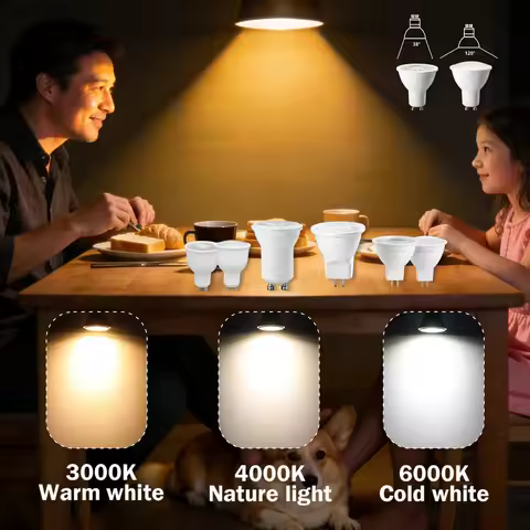 8Pack LED Spot GU11 MR11 Bulb AC 220V GU10 GU4 GU5.3 Base 3000K 4000K 6000K Reflector 120/38° Beam A