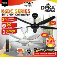 DEKA KRONOS K6DC 56" / K6DC BABY 40" Ceiling Fan with Remote Control 5 Blades DC Motor 24 Speeds SIR