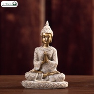 L-Warm Resin Buddha Statue Ornaments Household Craft Ornament for Living Room Bedroom Decor JS-012-M