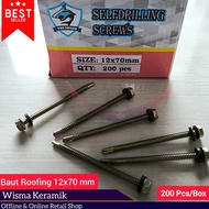 Baut roofing 12 per box/baut roofing 12x70 cm 12x40 cm per kotak/baut baja ringan