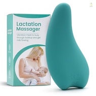 Warming Lactation Massager Soft Silicone Breast Massager for Breastfeeding Heat + Vibration for Clogged Ducts Improved Postpartum Milk Flow