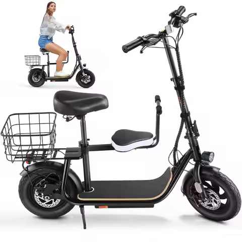 Peak 819W Electric Scooter with Kids Seat,25 Miles Range,Foldable Scooter for Adults and Teens,Commu