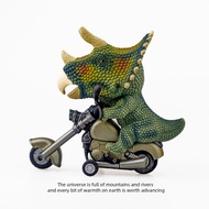 Just One MinuteA Happy JoyLook at Triceratops Riding Beloved Little Motorcycle Inertial Dinosaur Toy