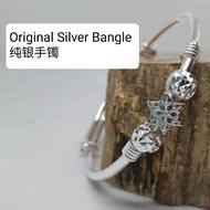 8801 Pure silver Bangle, BG-017 纯银手镯999。星型饰品手镯 code1700
