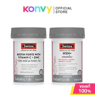 SWISSE Set 2 Items Hsn+ 60 Tablets + Biotin Forte With Vitamin C + Zinc 60 Tablets เซทผลิตภัณฑ์เสริม