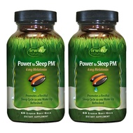 Power to Sleep PM - 60 Liquid Soft-Gels, Pack of 2 - with 6mg Melatonin, GABA, Ashwagandha, Valerian