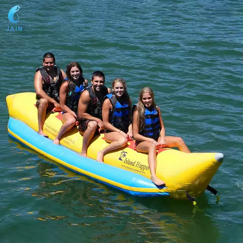 Inflatable Banana Boat, Outdoor High-Traction Floating Banana Boat, Water Park Amusement Surfing Equ
