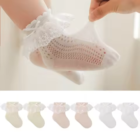 Baby Girls Socks Princess Lace Kids Socks Summer Thin Mesh Children Cotton Socks Boneless Newborn Tu