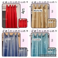 1pc lily satin ring curtain size available 5ft,6ft, standard,7ft,8ft