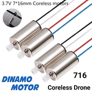 Coreless 716 Brushed Dynamo Motor Dc 3.7v Mini Drone + Gear 7x16 Eachine Super Fast High Speed 50000