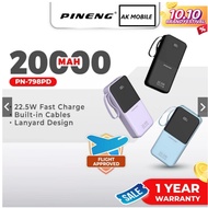 [NEW] Pineng PN-798PD 22.5W Fast Charge Powerbank Built-in Cables 20000mAh PN797/PN798/PN799