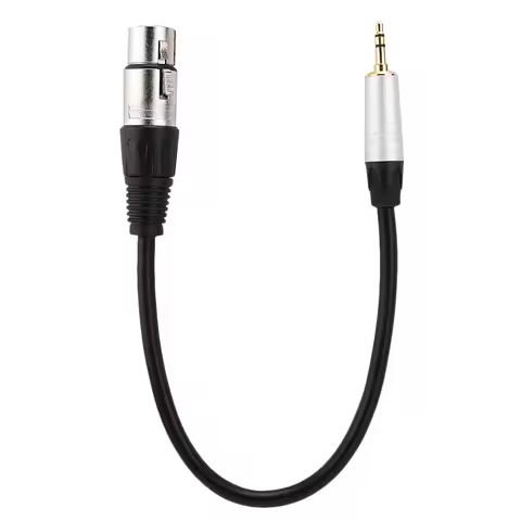 Stereo 3.5mm Male to XLR Female Audio Cable Converter 3.5mm Apapter 0.3m Length 3.5mm to XLR Adapter