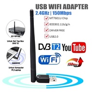 150Mbps DVB-T2 WiFi Adapter - Wireless Dongle Receiver for TV Box, PC, and Laptop/接收器
