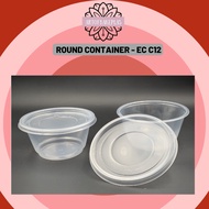 EC C12 12oz PP Round Container {50pcs} (350ml) / Disposable Plastic Food Box