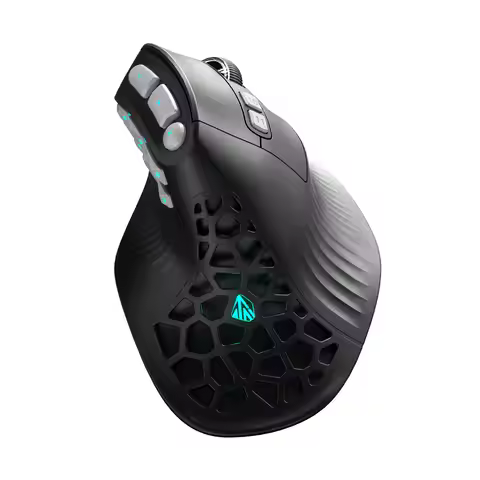 SOLAKAKA E9 Pro MMO Vertical Mouse PAW3395 Sensor 1000mAh Battery 45° Vertical Grip Ergonomic Mouse