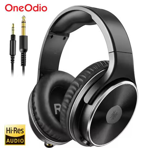 Oneodio Studio HIFI 3.5/6.35mm Wired Headphones Professional Monitor Headphones Over Ear Hi-Res DJ H