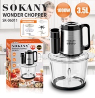 SOKANY เครื่องปั่นเอนกประสงค์ 5in1 3.5L1000W 4ใบมีด เครื่องปั่นไฟฟ้า เครื่องบดหมู ผสมอาหาร Blender