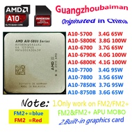 APU Quad-core AMD Socket FM2 CPU A10 5800K 6800K 5700 6700 WORK ON A75 A85X &  AMD FM2+ A10 7700K 78