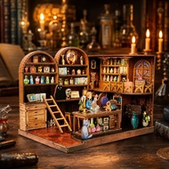Factory OEM ODM Custom Magic Potion Shop Book Nook Kit, Wholesale Wooden Miniature Dollhou