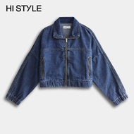 HI STYLE - Women Denim Jacket - Blue - FVG510401 / Jaket Jeans Lengan Panjang Perempuan - Biru
