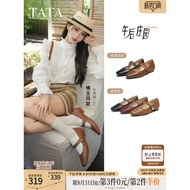 TATA Hehe Women's Shoes Afternoon Manor Fashionable Female Temperament Mary Jane Shoes Ballet Shoes 