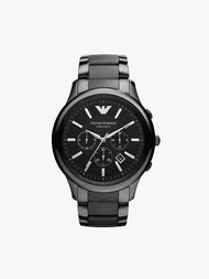 Emporio Armani นาฬิกาข้อมือผู้ชาย Ceramica Chronograph Black Dial Black รุ่น AR1451