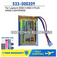 For Logitech G502 X G502 X PLUS G502X LIGHTSPEED 533-000209 Wireless Mouse Battery