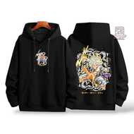 Sweater Hoodie One piece luffy Gear 5 Hodie Pria Hitam Tebal Premium - Switer Cowok Kekinian Size M