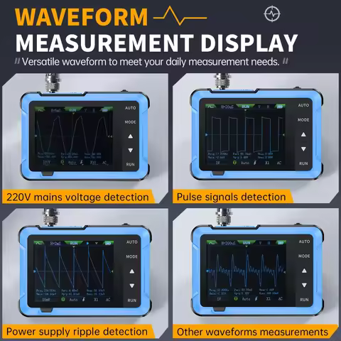 New DSO510 DSO152 DSO153 Mini Handheld Digital 2 IN 1 Oscilloscope Portable 48MS/s 10MHz Bandwidth E