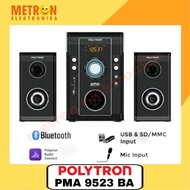 POLYTRON PMA 9523BA- BLACK - MULTIMEDIA SPEAKER + USB + RADIO