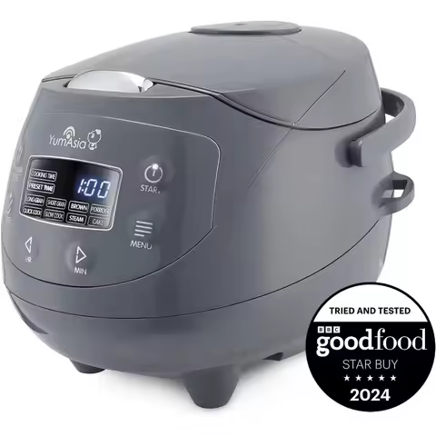 Yum Asia Mini Rice Cooker, Advanced Fuzzy Logic (3.5 cup, 0.63 litre) 4 Rice Cooking Functions, 4 Mu
