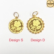 Yee Chin Emas 916 Loket Buah Bunga Raya Bajet/ Pendant Budget