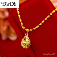 Philippines Ready Stock Gold Pure Ang 18k Pawnable Saudi Gold Original Ladies Necklace Hollow Ball D