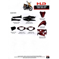 BODY SET HONDA W100R - WAVE 100R WAVE100R W100 R COVERSET FRAME COLOR PARTS BODY COVER SET BODYSET D